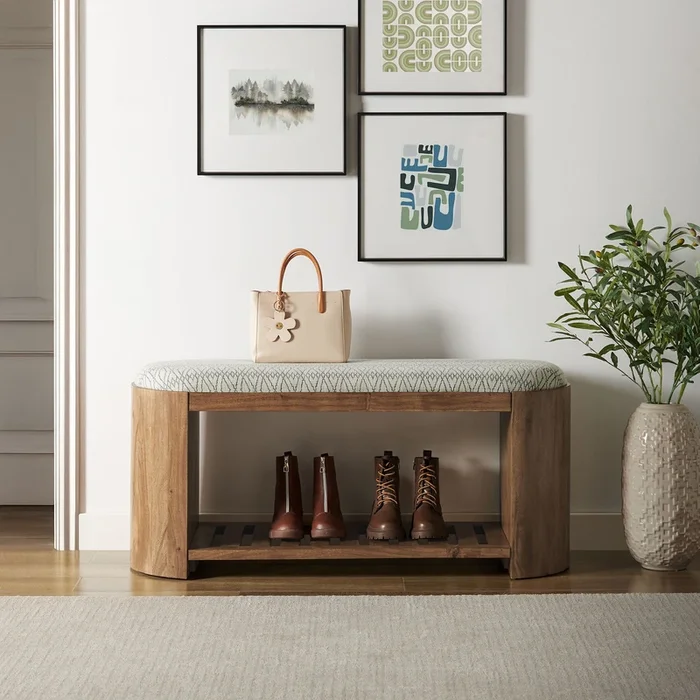 Ashby 45 ” Geometric Upholstered Bench by Modway