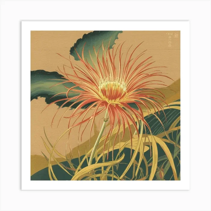 Asian Flower 2 Art Print by Jana Masarovicova