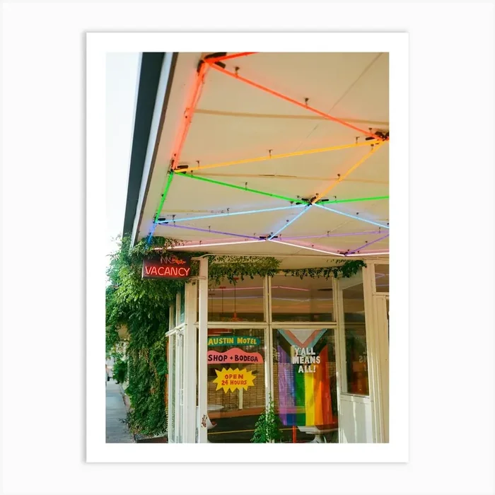Austin Motel II on Film 1 Art Print by Bethany Young