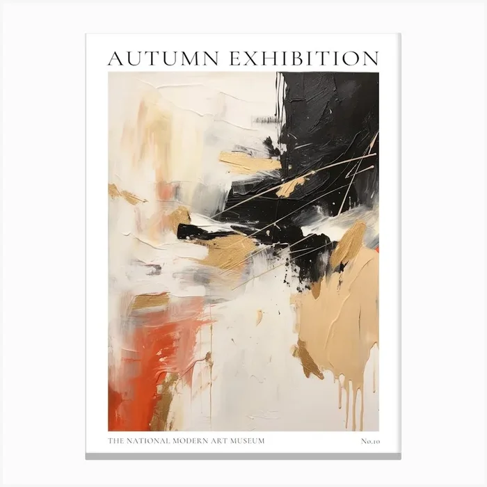 Autumn Exhibition Modern Abstract Poster 10 Canvas Print by Autumn Aura Prints