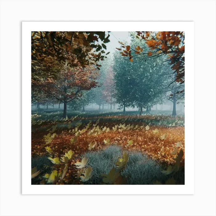 Autumn Forest 1 Art PrintBB by Bazar balalile