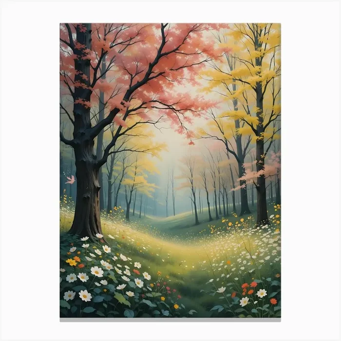 Autumn Forest Canvas Print by Artistry Innovare