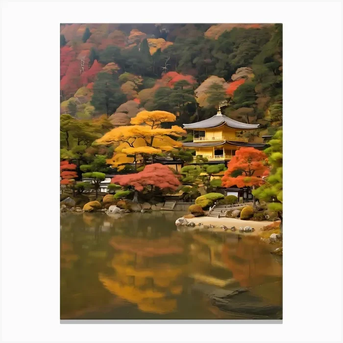 Autumn In Kyoto, Japan Canvas Print by WaveArt Studios