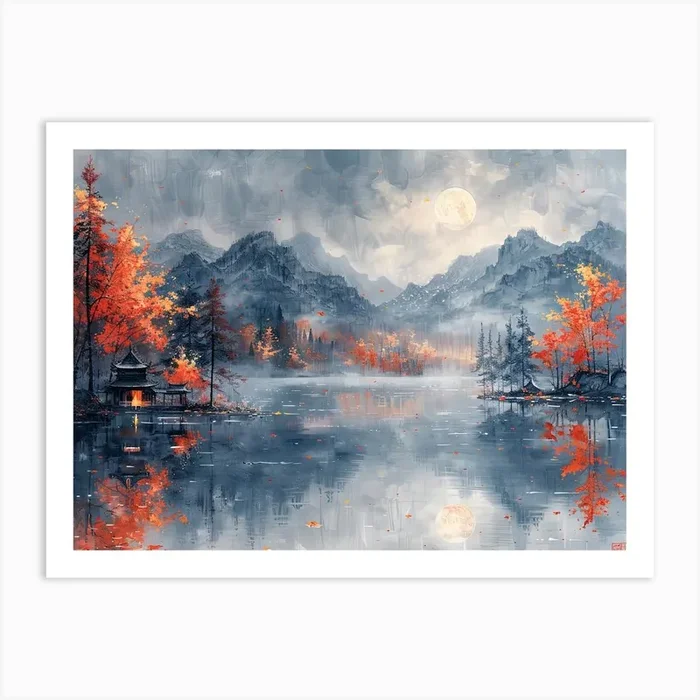 Autumn In The Mountains Canvas Print Art PrintCZ by Count Zero