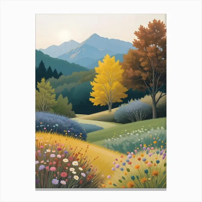 Autumn In The Mountains Canvas Print by Artistry Innovare