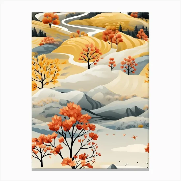 Autumn Landscape Canvas Print by Gutyz Designs