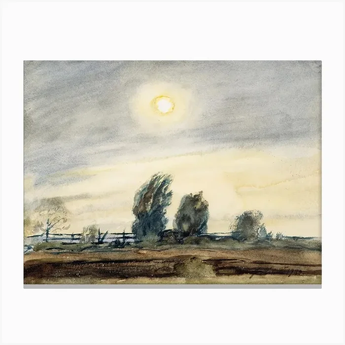 Autumn Landscape, Juho Mäkelä Canvas Print by Fy! Classic Art Prints and Posters