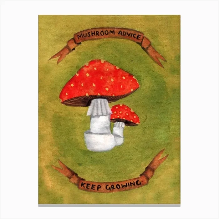 Autumn Mushrooms Canvas Print by Vaishali Sahu