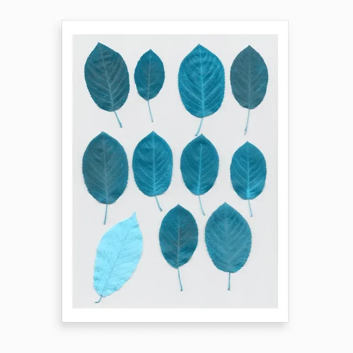 Autumn Parade Turquoise Art Print by Alexander Adiels