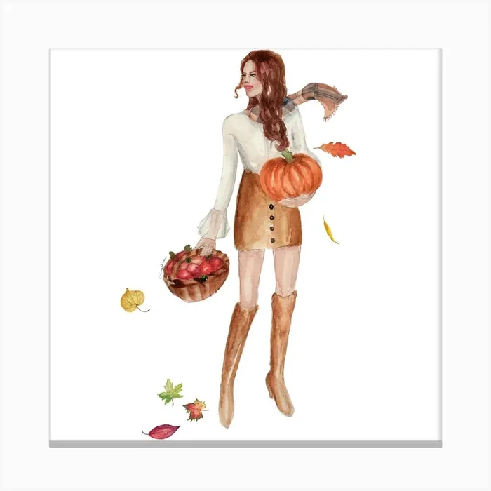 Autumn Square Canvas Print by Angelica