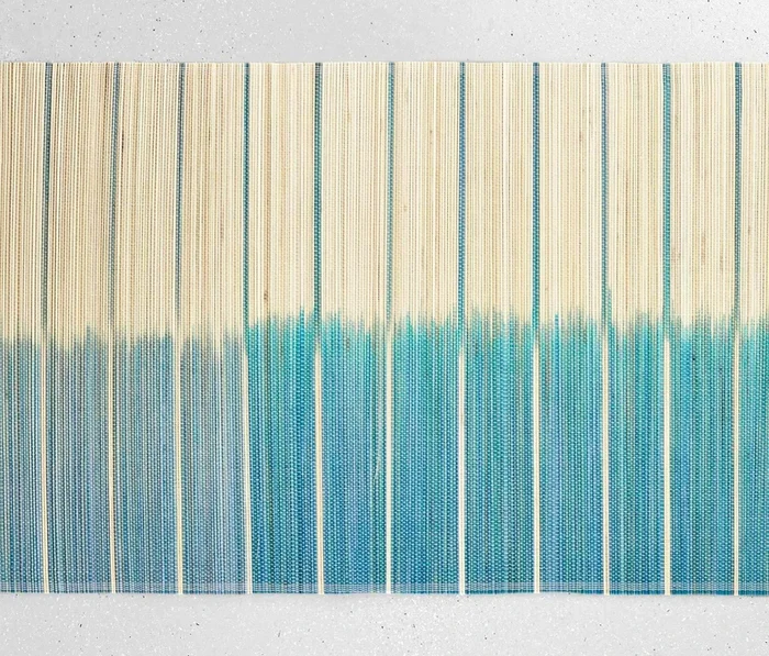 Bali Blue Ombre Bamboo Table Runner