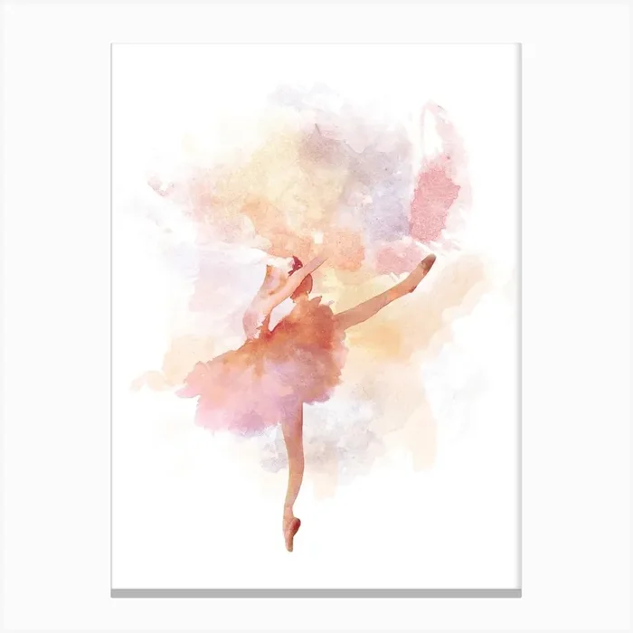 Ballet Dancer 1 Canvas Print by Gush Art Studio