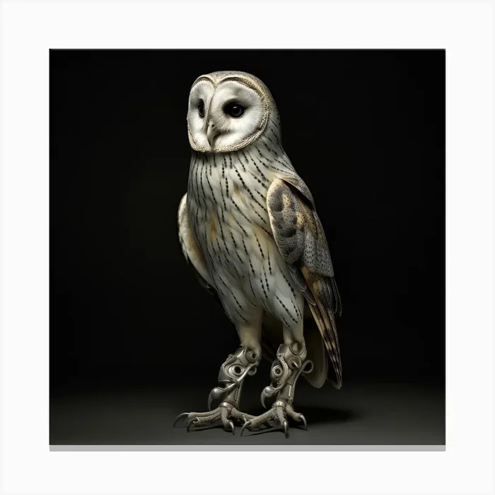 Barn Owl Canvas PrintKK by Keeksters Kreations