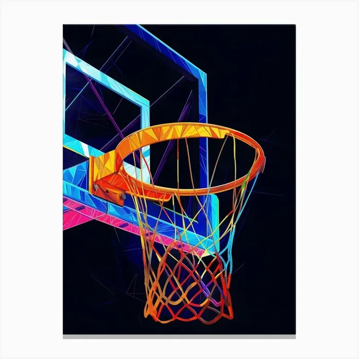 Basketball Hoop 1 Canvas Print by Aerox Art