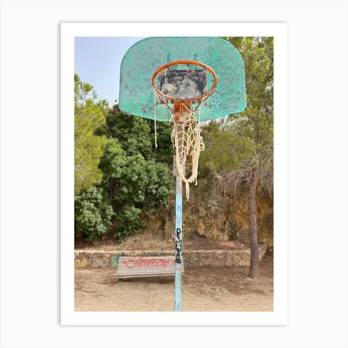 Basketball Hoop Urban Spain Art Print by Jay France