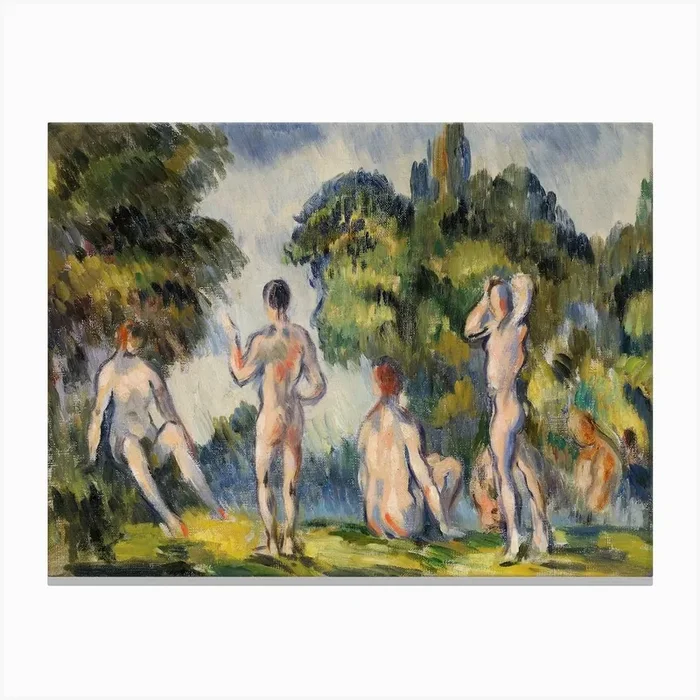 Bathers 1875, Paul Cézanne Canvas Print by Fy! Classic Art Prints and Posters