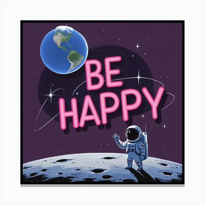 Be Happy Canvas PrintA by AliBongo