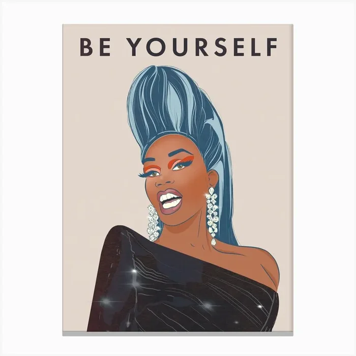 Be Yourself – RuPaul Canvas Print by Jess W Art
