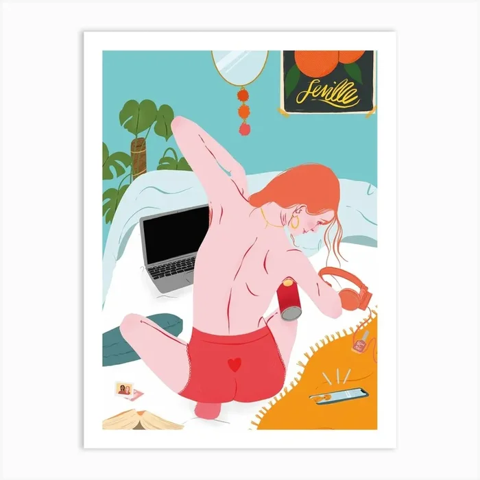 Bedroom Scene Art Print by What Mabel Did