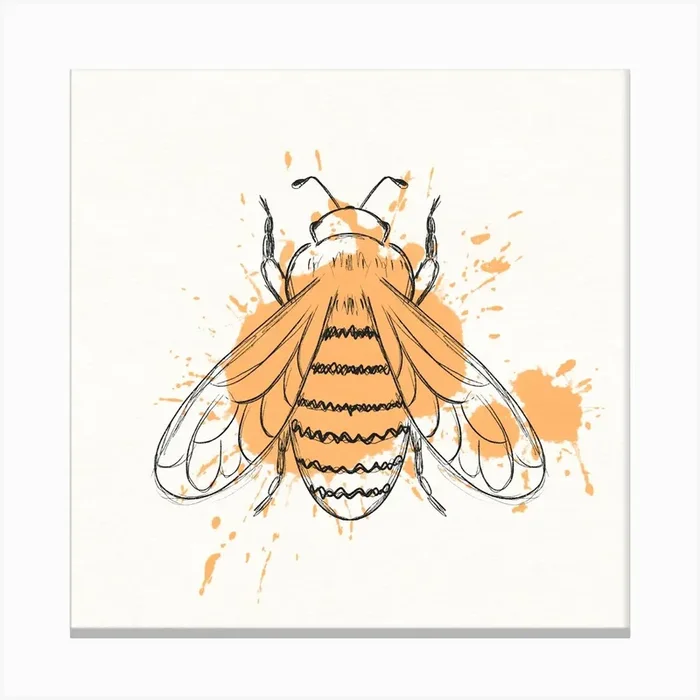 Bee Splash Canvas Print by Ludmila Vago