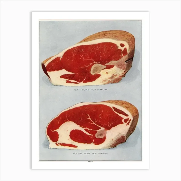 Beef Sirloins Art Print by Fy! Classic Art Prints and Posters