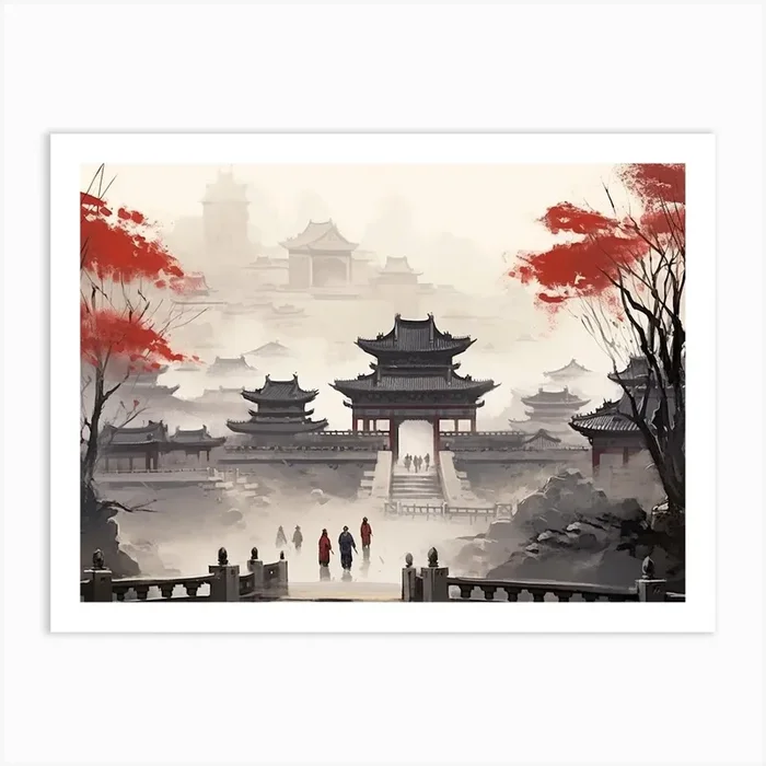Beijing, Chinese Painting Art Print by Creating professional oil paintings out of any small idea