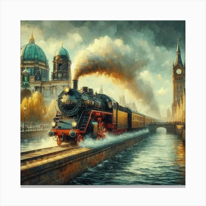 Berlin Steam Train Canvas PrintD by DGTDGT