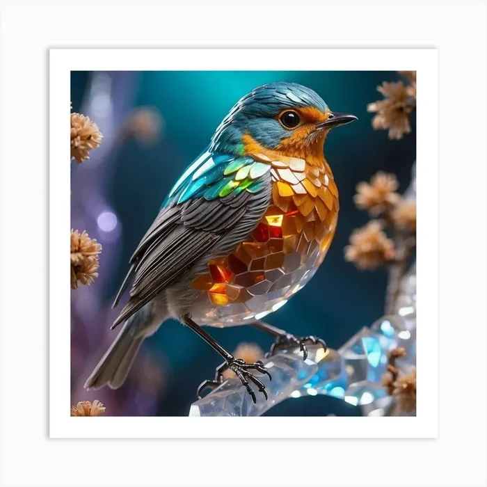 Bird In Glass Art Print by Wanis