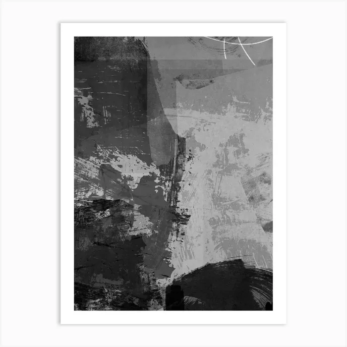Black & White Abstract 2 Art Print by Greetstreet