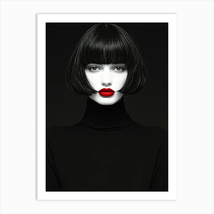 Black Woman With Red Lips Art Print by Fotkrat