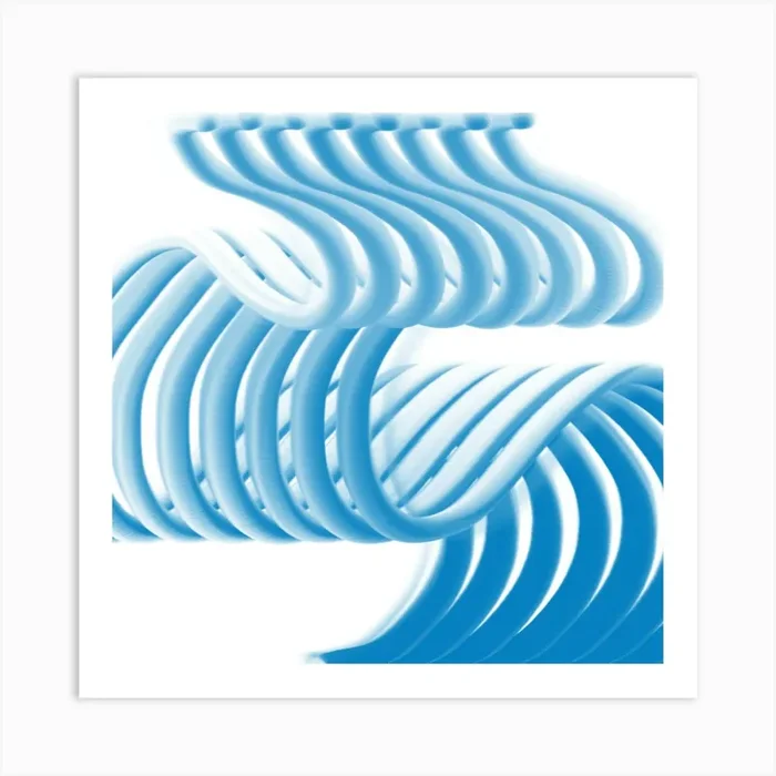 Blue Wave Art Print by Vioje