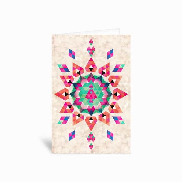 Bohemian Christmas Star Greetings Card by Pia Kolle