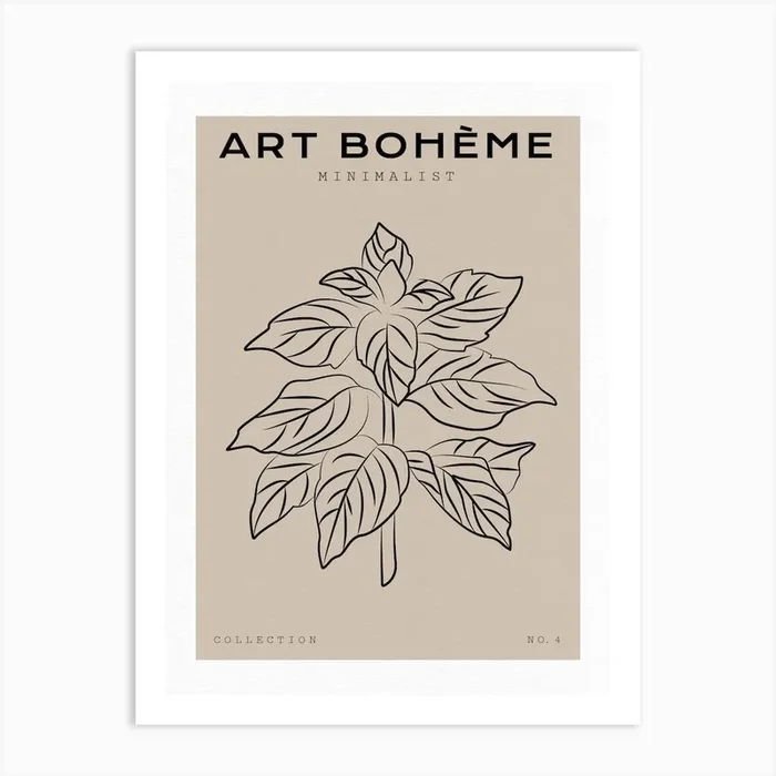 Boho Bohemian 8 Mint Art Print by Boho Print Collection