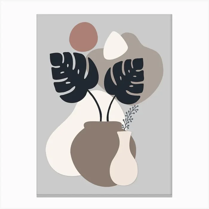 Boho Botanical Canvas Print by Artsy Bessy