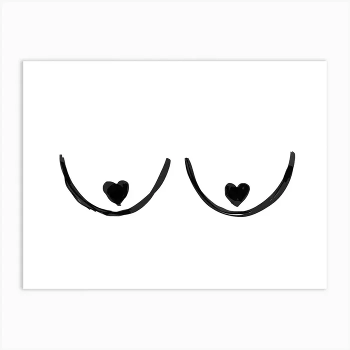Boobs Art Print by Girl Visual
