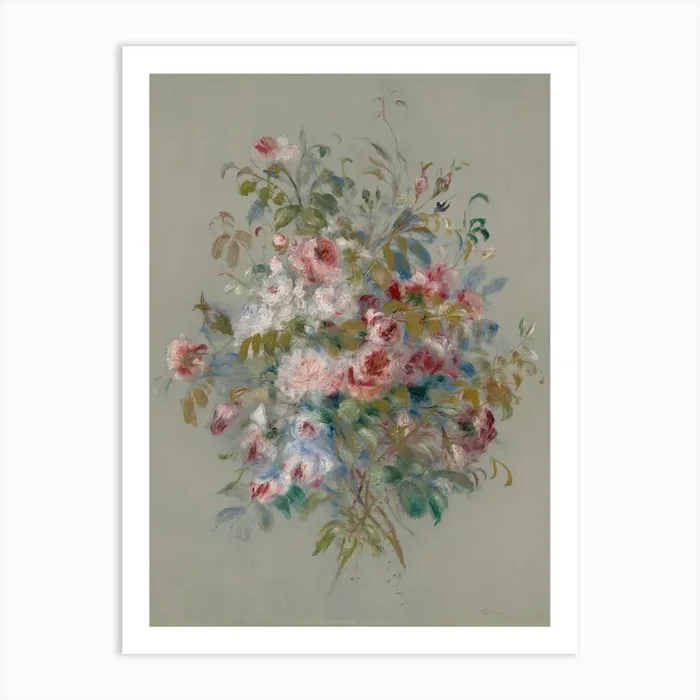 Bouquet Of Roses (1879), Pierre Auguste Renoir Art Print by Fy! Classic Art Prints and Posters