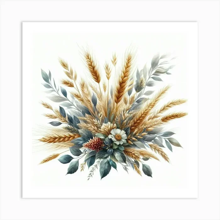 Bouquet Of Wheat 1 Art PrintD by DGTDGT