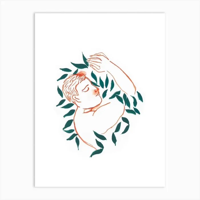 Boy Sleeping Art Print by Guilaine Jeanpierre