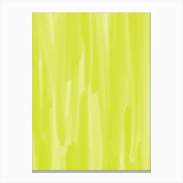Bright Yellow Abstract Painting Canvas Print by Vioje