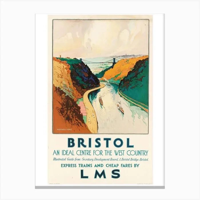 Bristol Canvas PrintVP by Vintage Print and Poster Collection