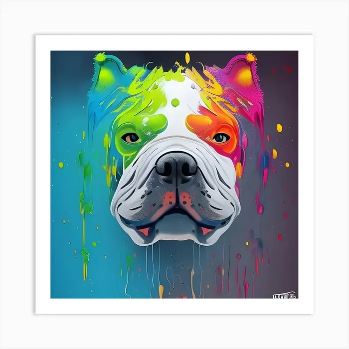 Bulldog Painting 1 Art Print by Volcano17