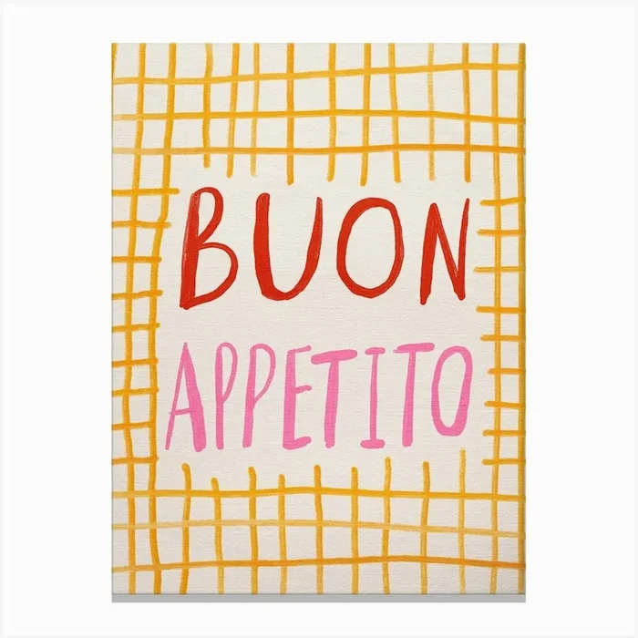 Buon Appetito 2 Canvas Print by Kartika Paramita