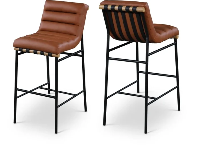 Burke Vegan Leather Upholstered Bar Stool