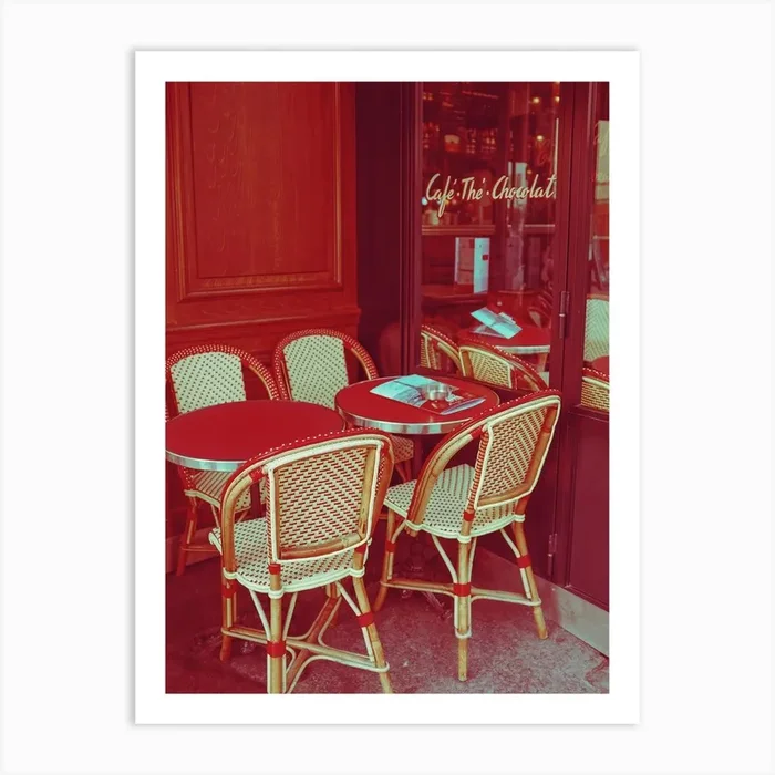 Cafe Paris Rouge Art Print by A Carousel Wandering