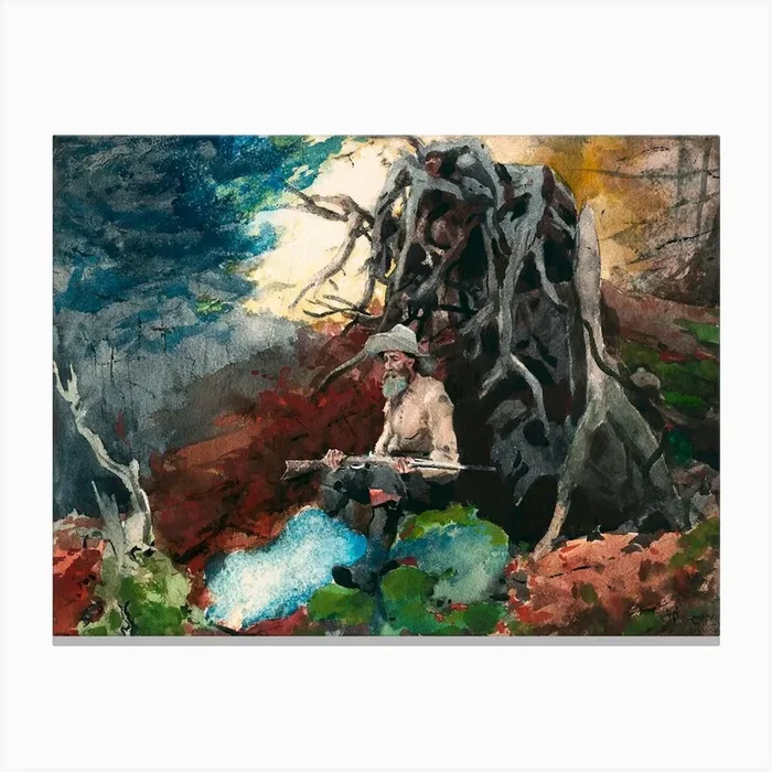 Campfire, Adirondacks (ca. 1892), Winslow Homer Canvas Print by Fy! Classic Art Prints and Posters
