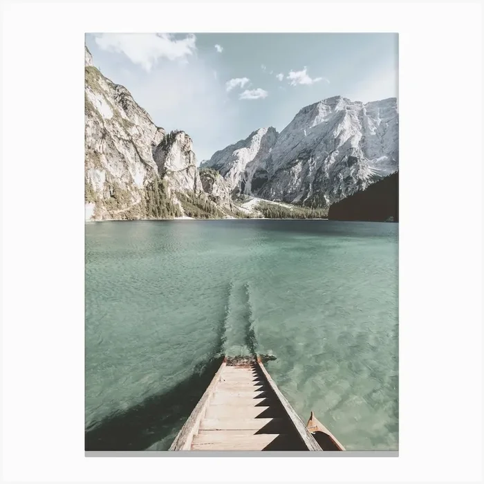 Canadian Mountain Lake Canvas Print by Alameda