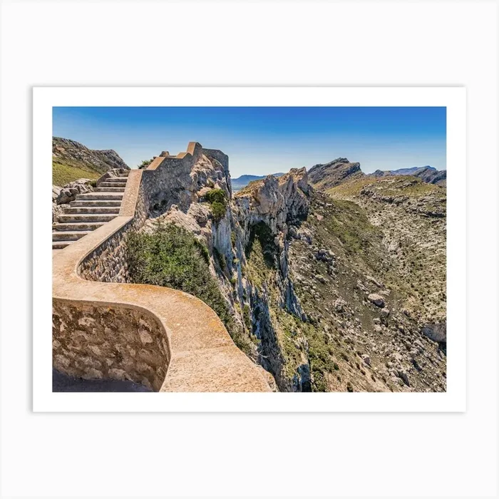 Cap de Formentor Mallorca Stairs Leading Art Print by imagine