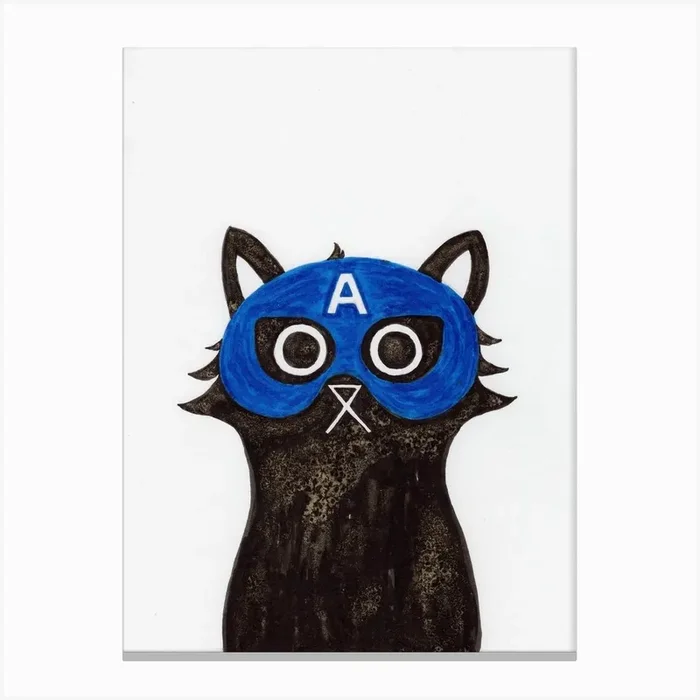 Captain Catjpg Canvas Print by Baldy and the Fidget