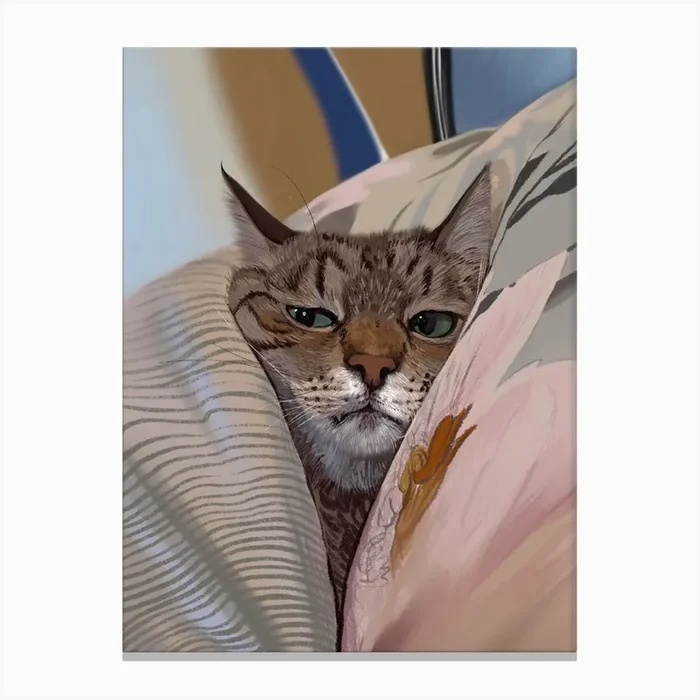Cat Stepan Canvas Print by Anna Mamonkina