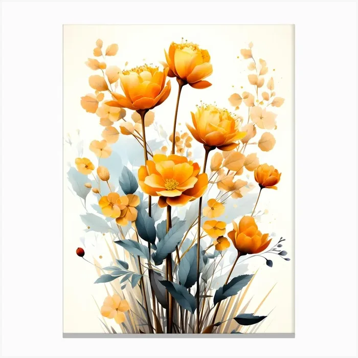 Celestial Blossoms Heavenly Elegance In Bloom Canvas Print by Gutyz Designs